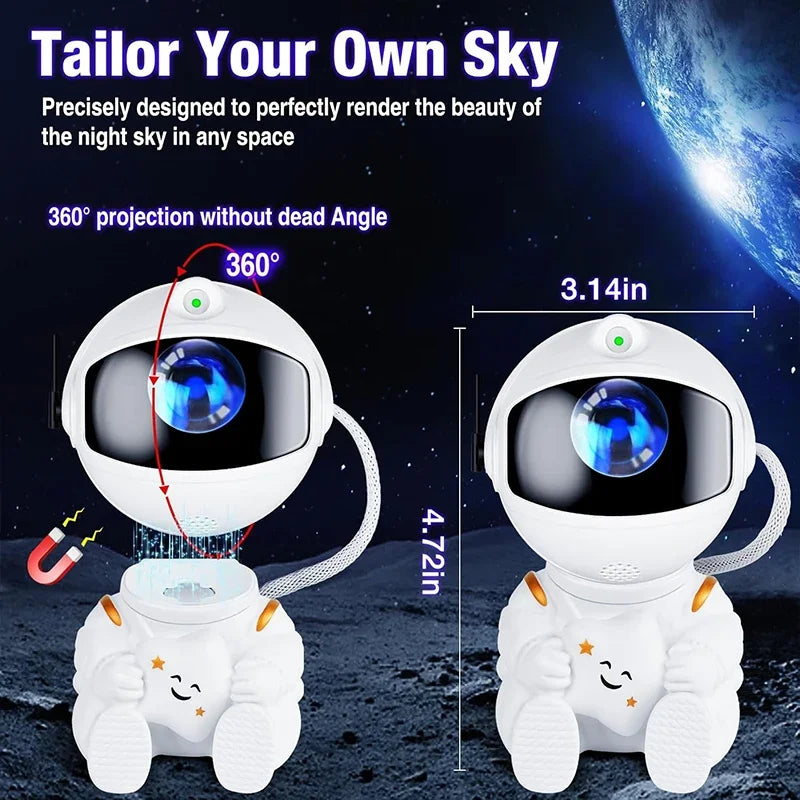 Astronaut Galaxy Projector Star Projectors Night Light Space Buddy with Nebula and Remote Control for Bedroom Best Gifts